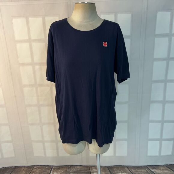 Raw Correct Line By G-Star Blue Crew Neck Short Sleeve T-Shirt Size XL - Picture 1 of 10
